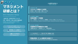 マネジメント研修とは？人事担当者・経営者が押さえるべき目的・研修内容・設計の要点を徹底解説 アイキャッチ画像