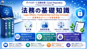ITパスポート試験対策 - 法務の基礎知識 アイキャッチ画像
