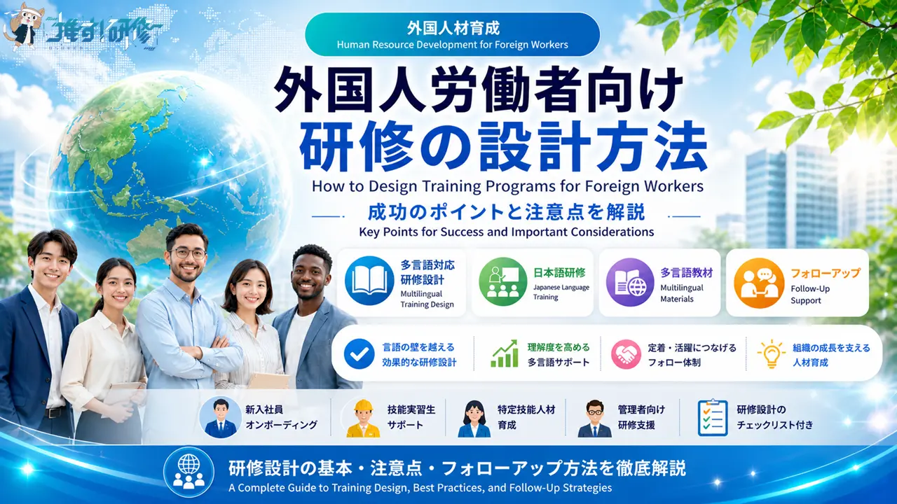外国人労働者向け研修の設計方法 キーポイントと注意点 アイキャッチ画像