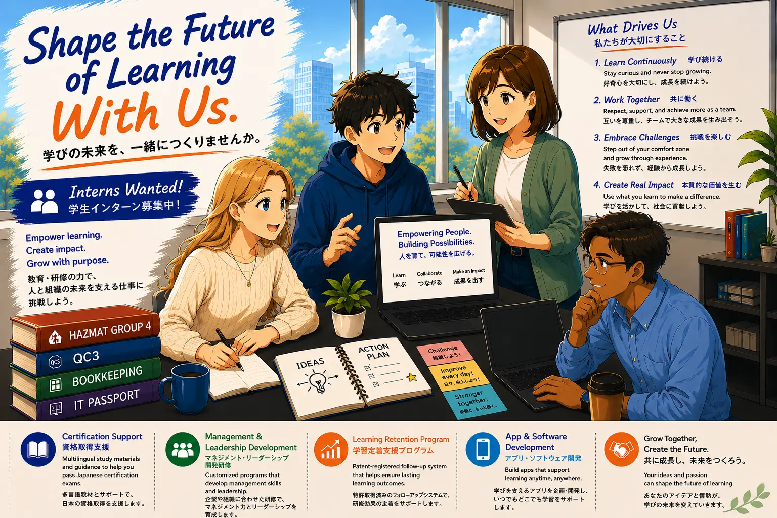 オスケン株式会社 学生インターン募集ページ アイキャッチ画像