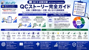 QC3 QCストーリー（問題解決型の8手順・課題達成型の9手順）の違いと使い分けをわかりやすく解説 アイキャッチ画像