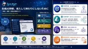 生成AI研修、導入して終わりにしないために｜設計・事例・定着の実務ガイド　アイキャッチ画像